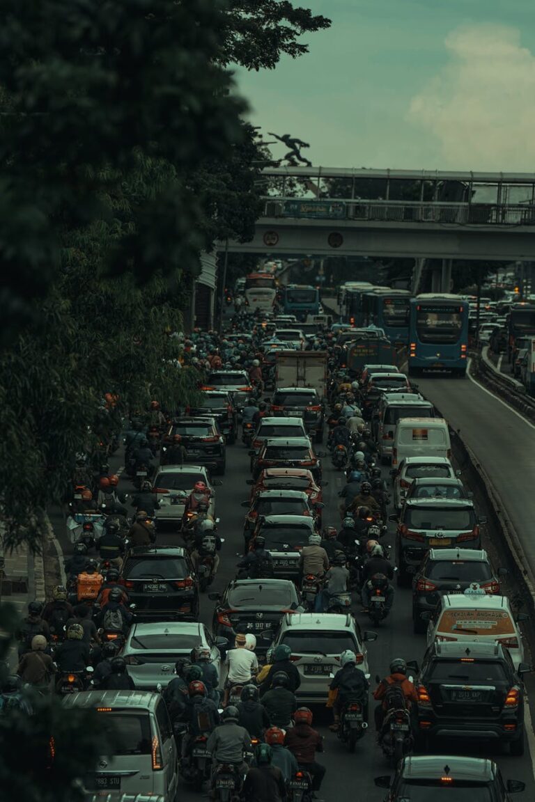 highway during rush hour