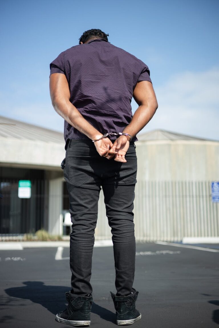 a man with handcuffs