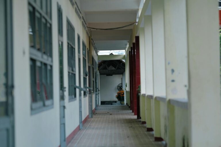 Empty Government school corridor
