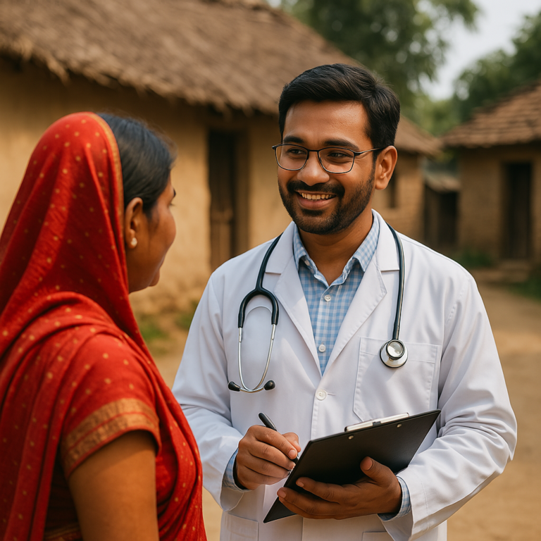 MBBS Student in a rural Area...AI IMAGE